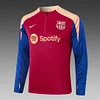 2024/2025 Barcelona Half-Pull Training Suit Red-Blue Football Shirt 1:1 Thai Quality