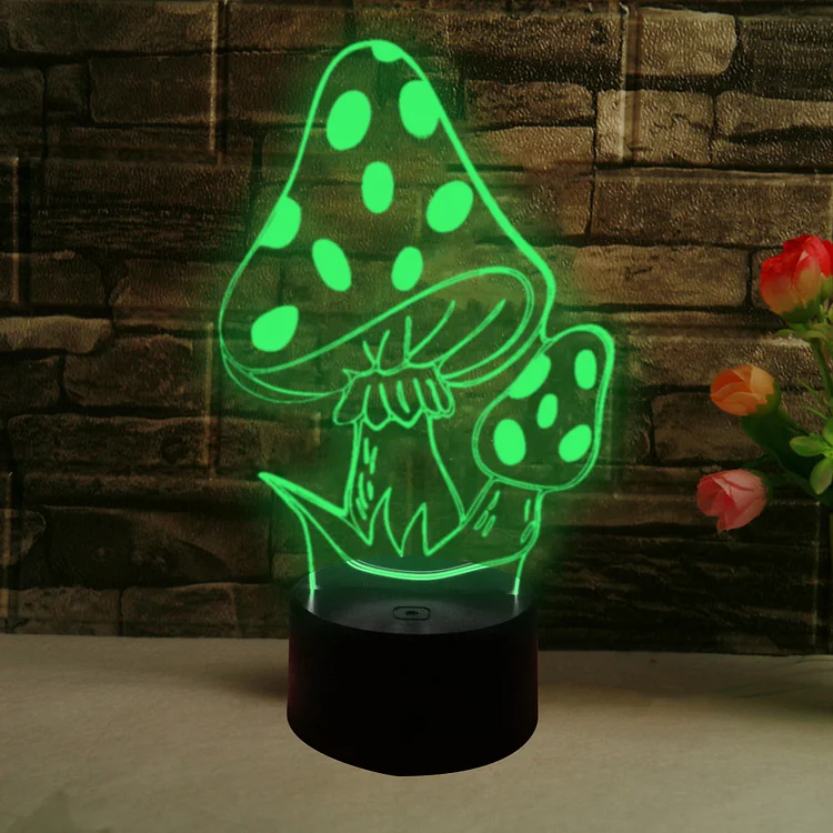 Mushroom Night Light Changeable Color Led Lamp Home Decor