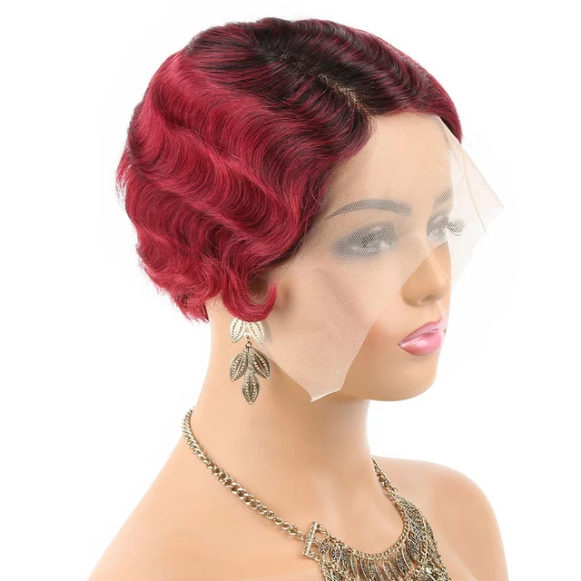 Jewtribute Hair®|Short Curly Bob Brazilian Wave Lace Wig 