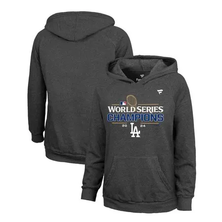 Women's Los Angeles Dodgers  Charcoal 2024 World Series Champions Hoodie