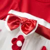 Baby Girl Dress Wearing Bow Flower Autumn Princess Dress