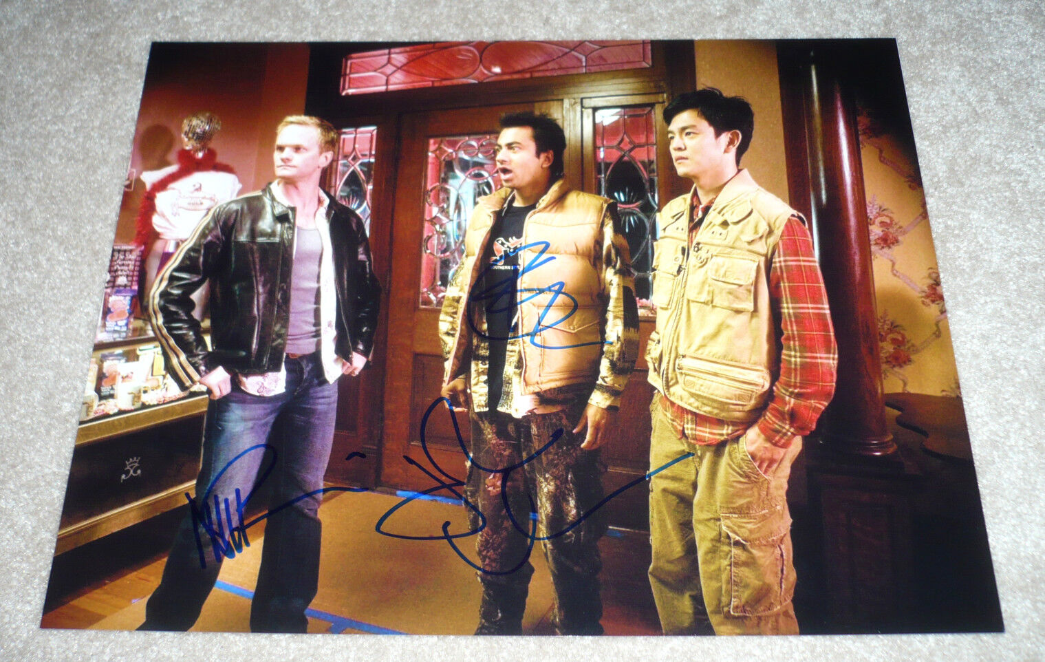 KAL PENN JOHN CHO NEIL PATRICK HARRIS HAROLD AND KUMAR SIGNED 11X14 Photo Poster painting COA