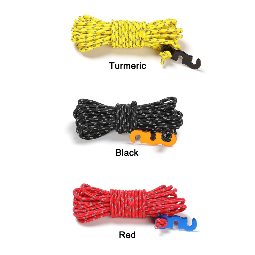 

4x Tent Paracord Cord Wind Rope Buckle Outdoor Camping Windproof Accessory, Yellow, 501 Original