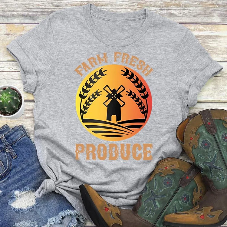 Farm Fresh Produce Round Neck T-shirt-0024987