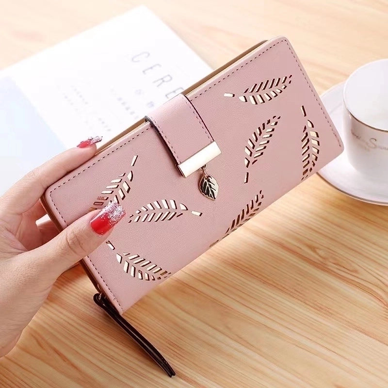 Women’s Spring&summer Pu Leather Geometric Vintage Style Square Zipper Buckle Long Wallet