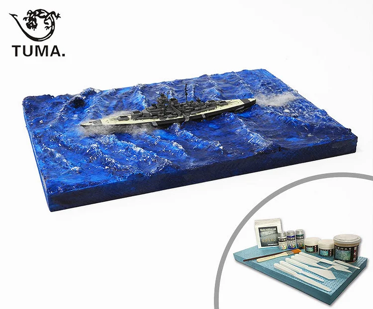 pornhint Pornhint Sand table scene sea surface making scene DIY handmade sea surface wave ship beginner set board game tiles