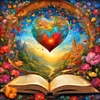 Diamond Painting -DIY Full Round Drill Heart Book