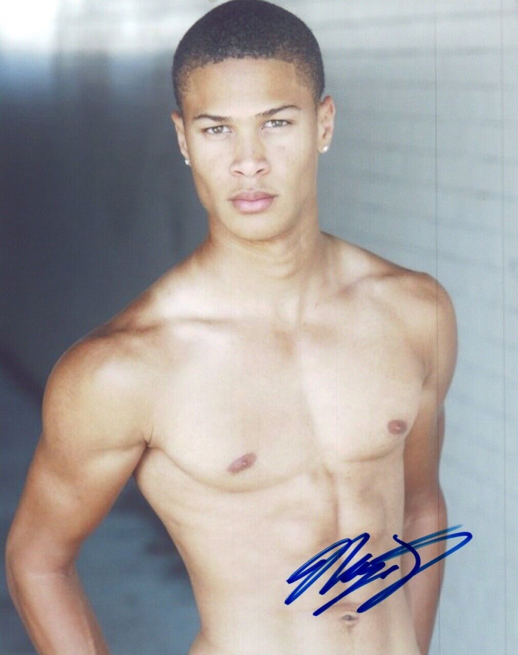 Najee De-Tiege Signed 8x10 Photo Poster painting POWER RANGERS SAMURAI Shirtless Actor COA