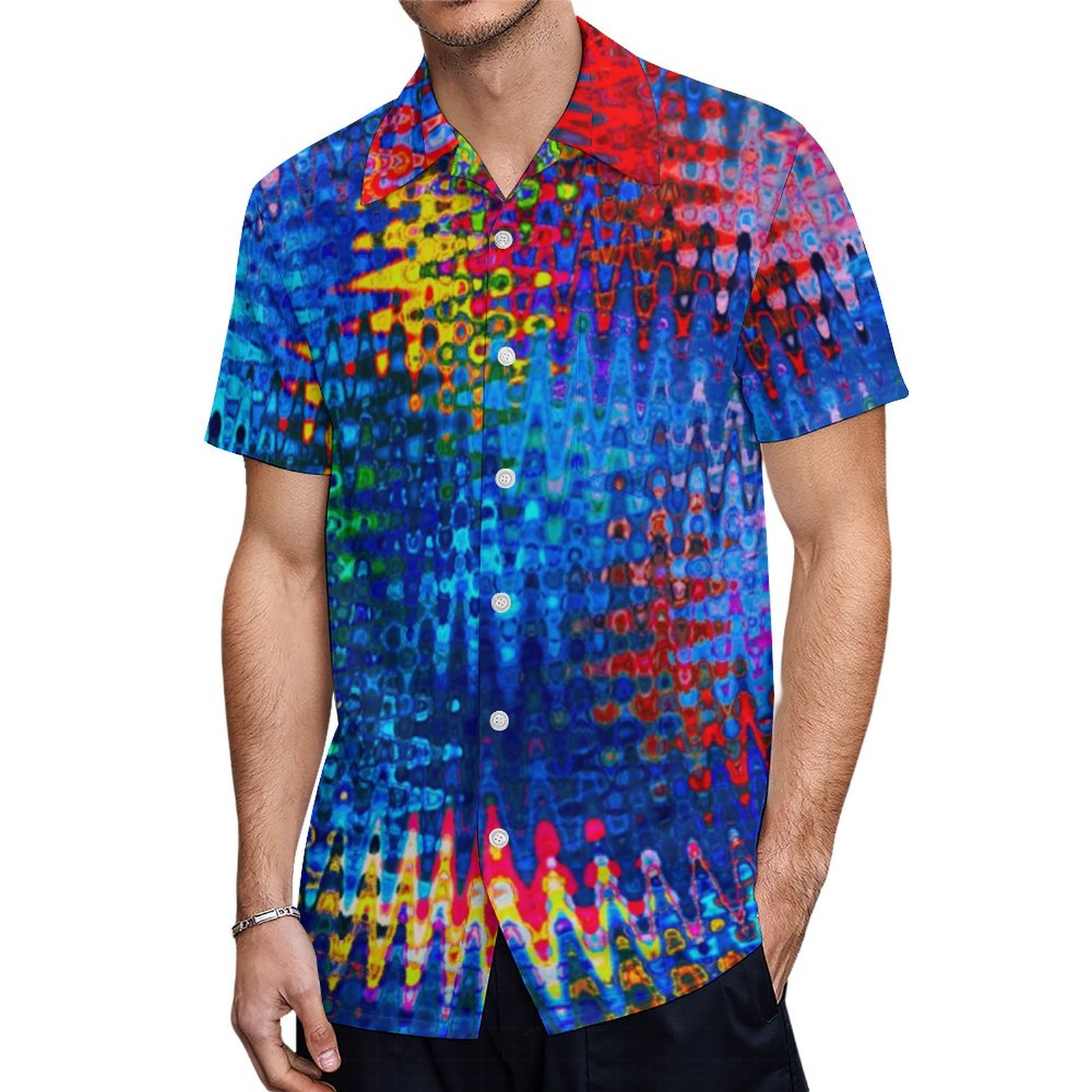 Bootyliscious Liquid Rave Girl Hawaiian Shirt Mens Button Down Plus Size Tropical Hawaii Beach Shirts