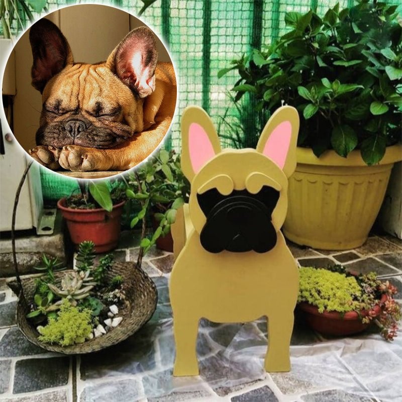 French Bulldog Planter/Yellow