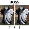 Camisa polo masculina BOSS&reg;, pacote com 2 unidades #ADM41