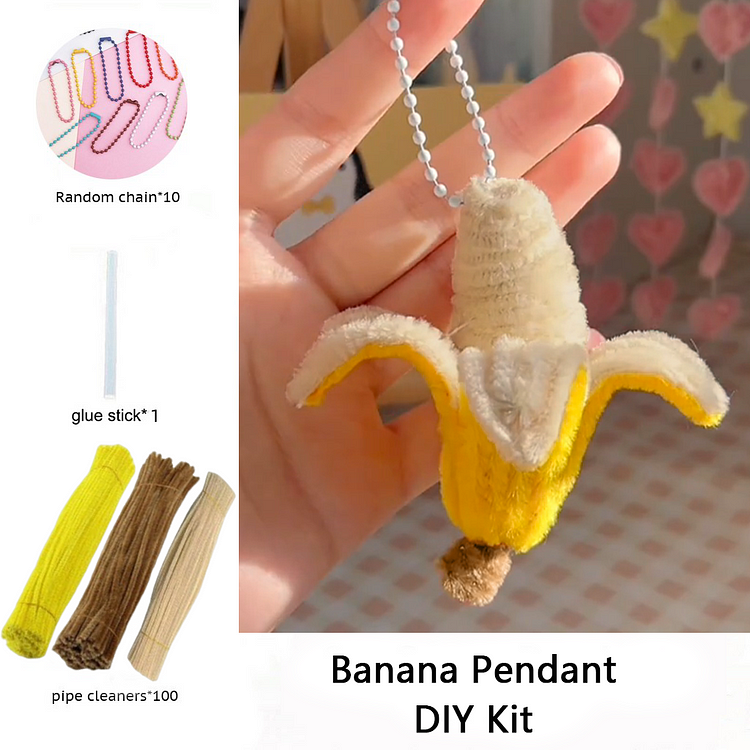 DIY Pipe Cleaners Kit - Banana Pendant