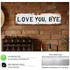 Love You Bye Vintage Metal Wall Sign with Distressed Finish for Hallway & Stairs
