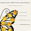 LED Solar-Powered Wall Lamp Hollow Out Wall Decoration Light Wrought Iron Decorative Light IP65 Waterproof Solar Ambient Landscape Lights for Villa Garden Courtyard Decor