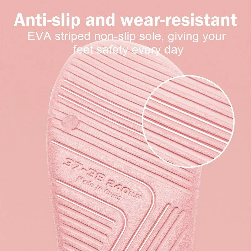 Summer Women Flat Home Slippers2021 Hotel Bathroom Eva Non-slip Shoes Men Flip Flops Sandals For Women Couple Shower Sandales