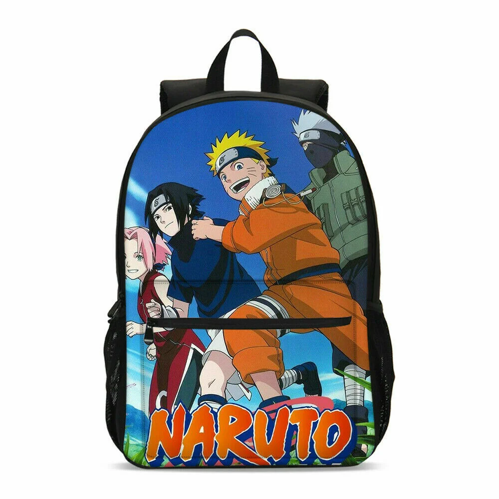 Buzzdaisy 4PCS NARUTO 3D Print Lightweight Backpacks Casual School Bags Daypacks