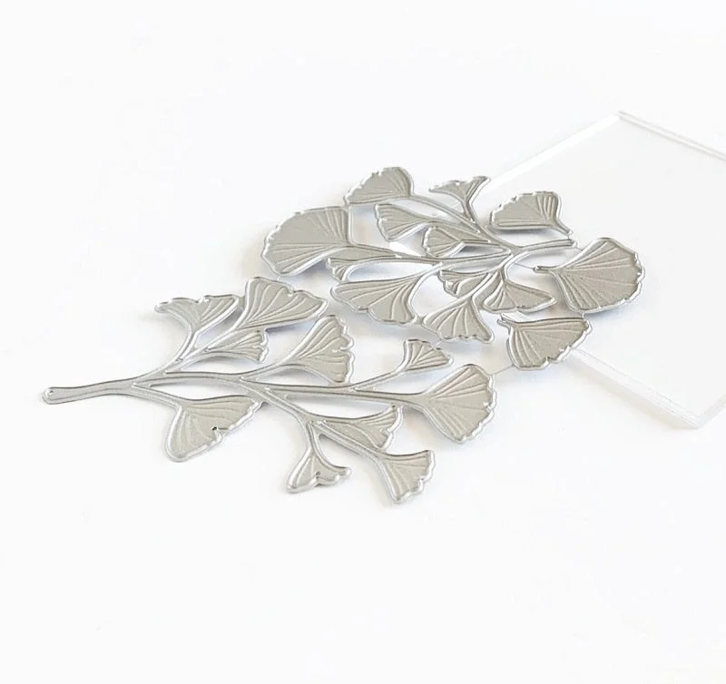 Piggy Craft metal cutting dies cut die mold Ginkgo leaves decoration Scrapbook paper craft knife mould blade punch stencils dies