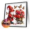 Diamond Painting-DIY Full Round Drill Red Rose Gnome(40*40 CM)