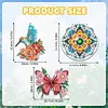 3PCS-5 5D DIY Diamond Painting Wind Chimes Suncatcher Kit Double Sided Diamond Art Kits Suncatcher with Crystal Pendant for Home Wall Window Decor Adults DIY Art Craft