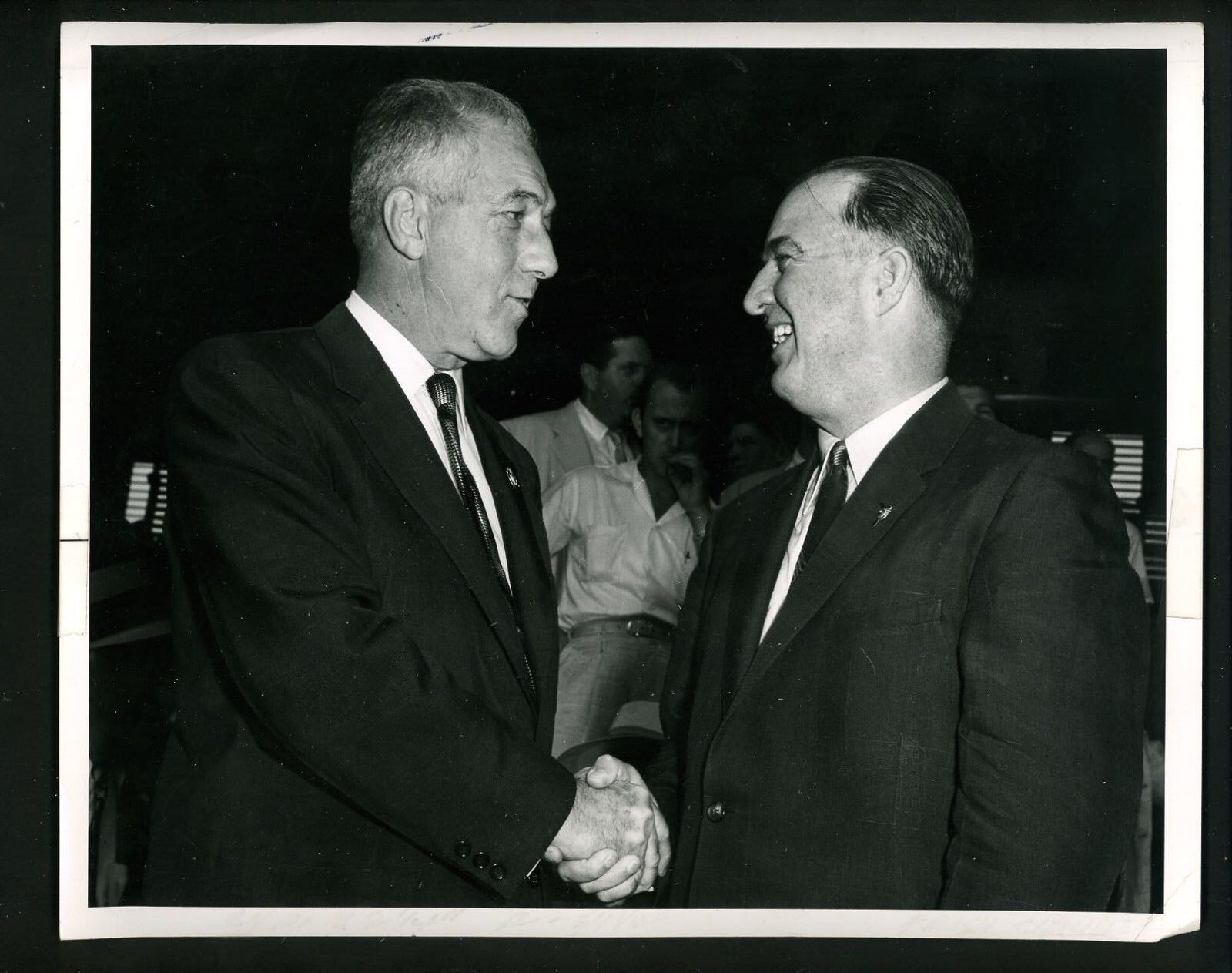 Current Baseball Commissioner Ford Frick Former Happy Chandler 1956 Press Photo Poster painting