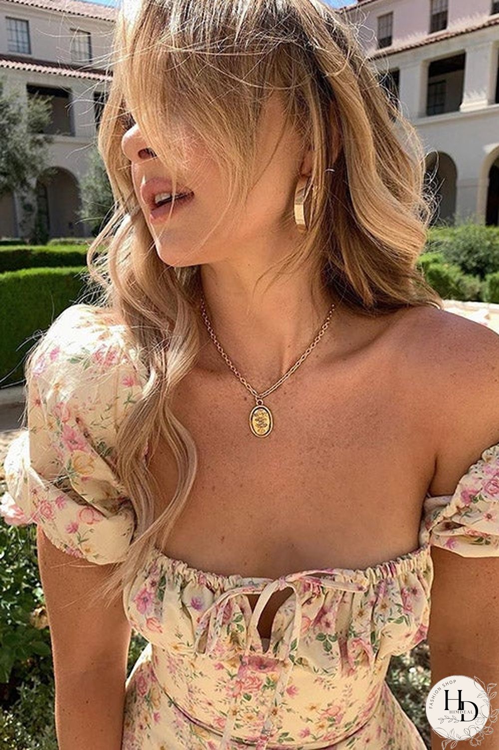 Floral Days Retro Side Slit Maxi Dress