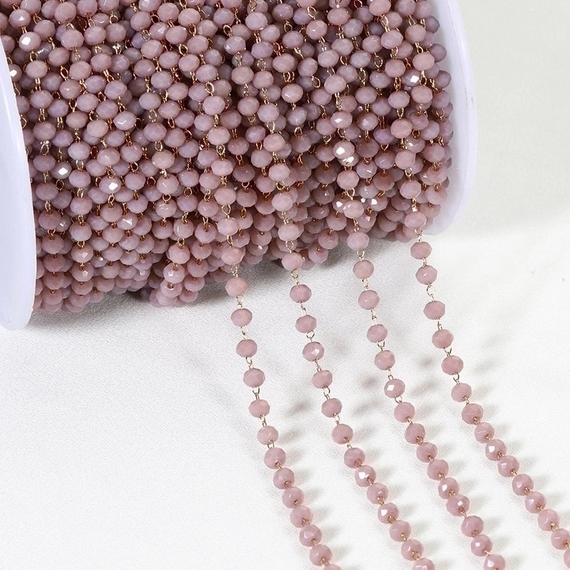 1 Set Stainless Steel Artificial Crystal Plating Polished Chain