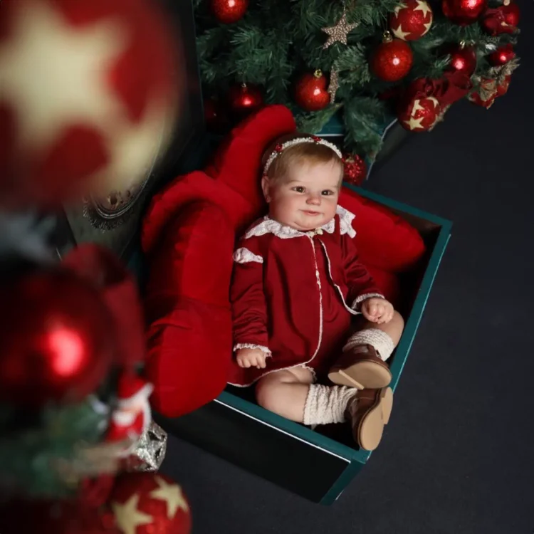  🎄[New Christmas] 20" Handmade Reborn Baby Eyes Opened Doll Girl Sdilain with Delicate Reborn GIft - Reborndollsshop®-Reborndollsshop®