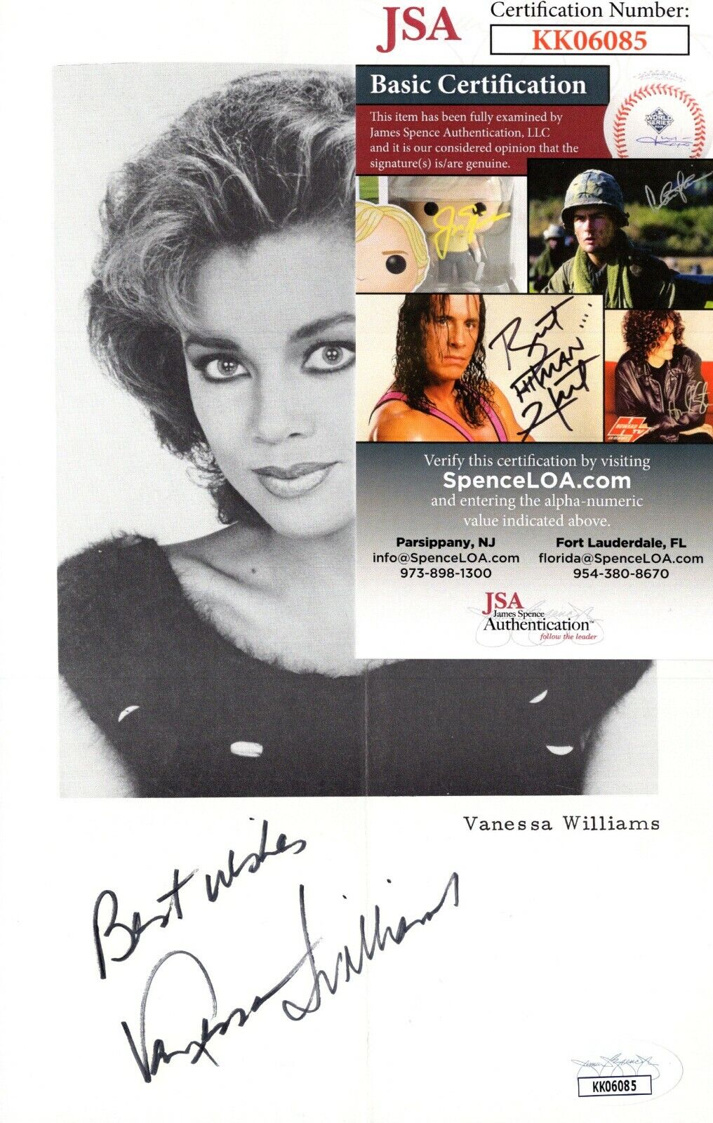 Vanessa Williams Singer Actress Hand Signed Autograph 5.5x8.5 Photo Poster painting with JSA COA