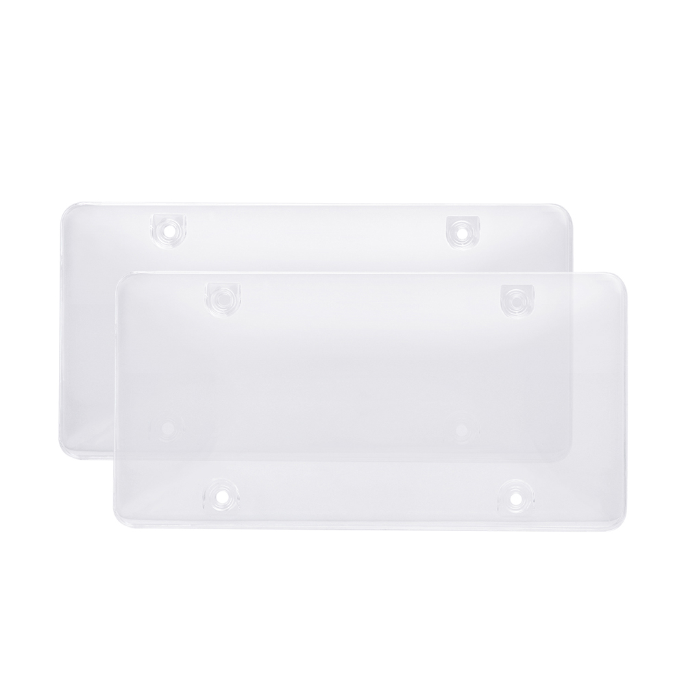 

2pcs Car License Plate Shield Bubble Design for 12x6 inch US Tags, Grey, 501 Original