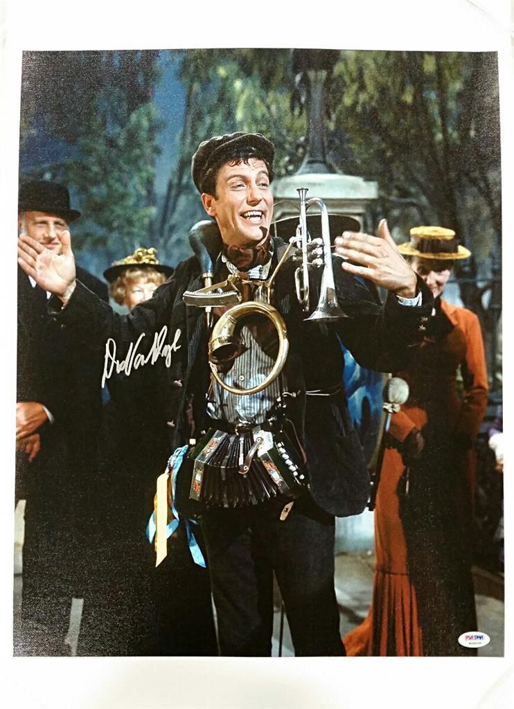 DICK VAN DYKE Signed Mary Poppins 16x20 Canvas Photo Poster painting #2 BERT Auto~ PSA/DNA COA