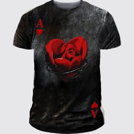 Men's Rose Print T-shirt