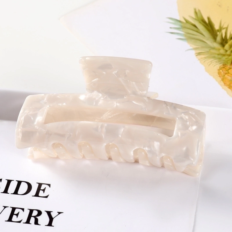 Minimalist Color Block Acetic Acid Sheets Carving Hair Claws 1 Piece