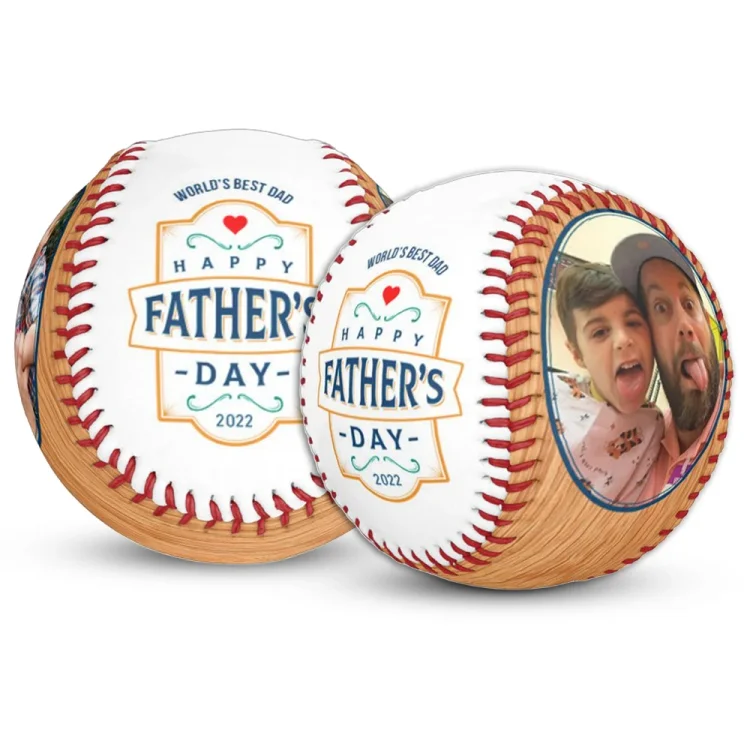 Father's Day Design Custom Photo Baseball