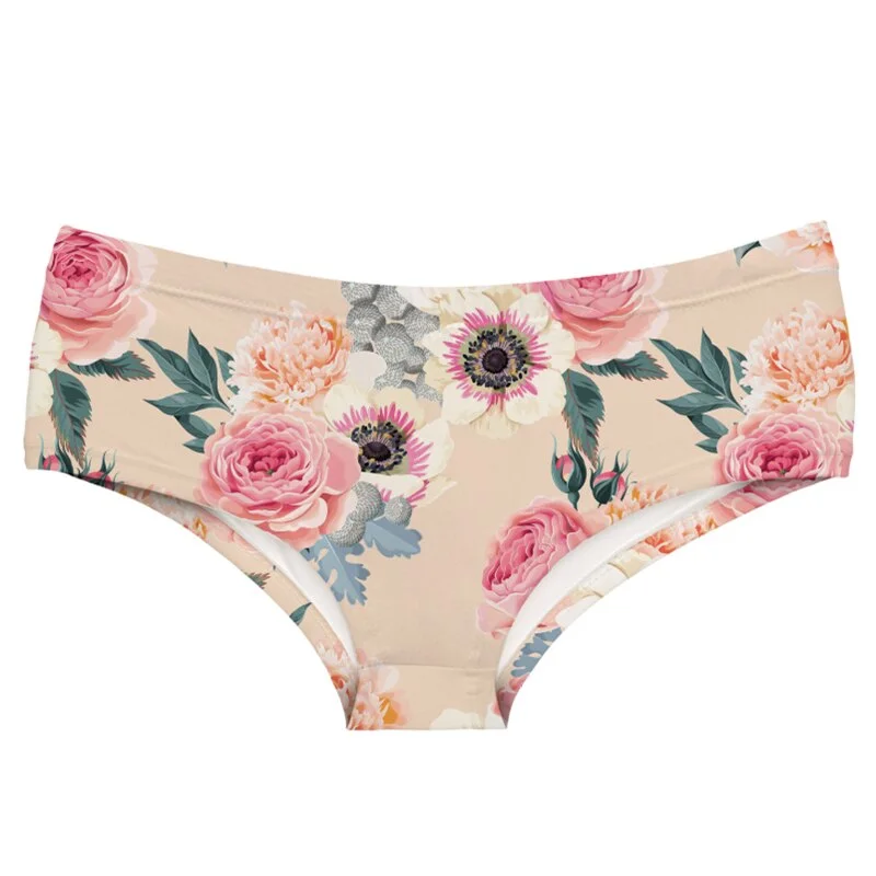 Milk Silk Panties Girls Creative Print Lingerie Women Elastic Breathable Brief Underpant трусы Cozy Underwear трусы женские