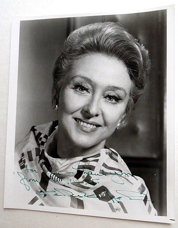 Celeste Holm Dédicacé B&w 8x10 Photo Poster painting 50's Film Actrice Tout About Veille PC111