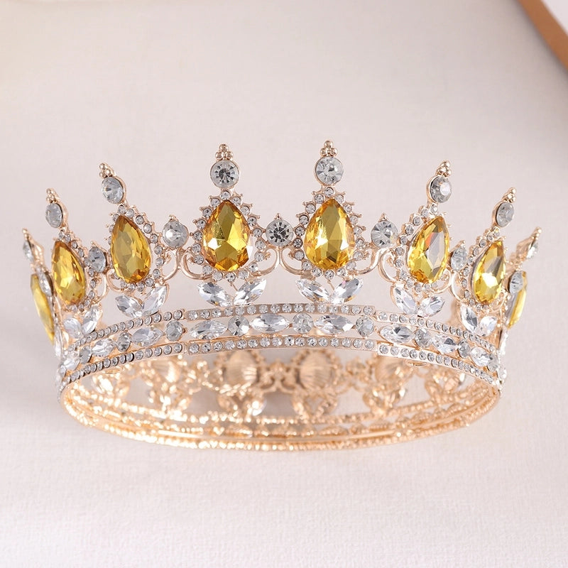 Women’s Elegant Crown Alloy Inlay Zircon Crown