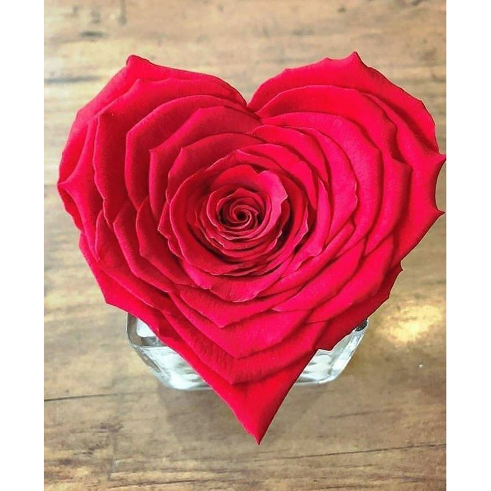 

30*40CM - Round Drill Diamond Painting - Love Rose, 501 Original