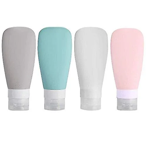 4 Pack Silicone Travel Bottle Leak Proof Squeezable Travel Accessories Toiletries Containers