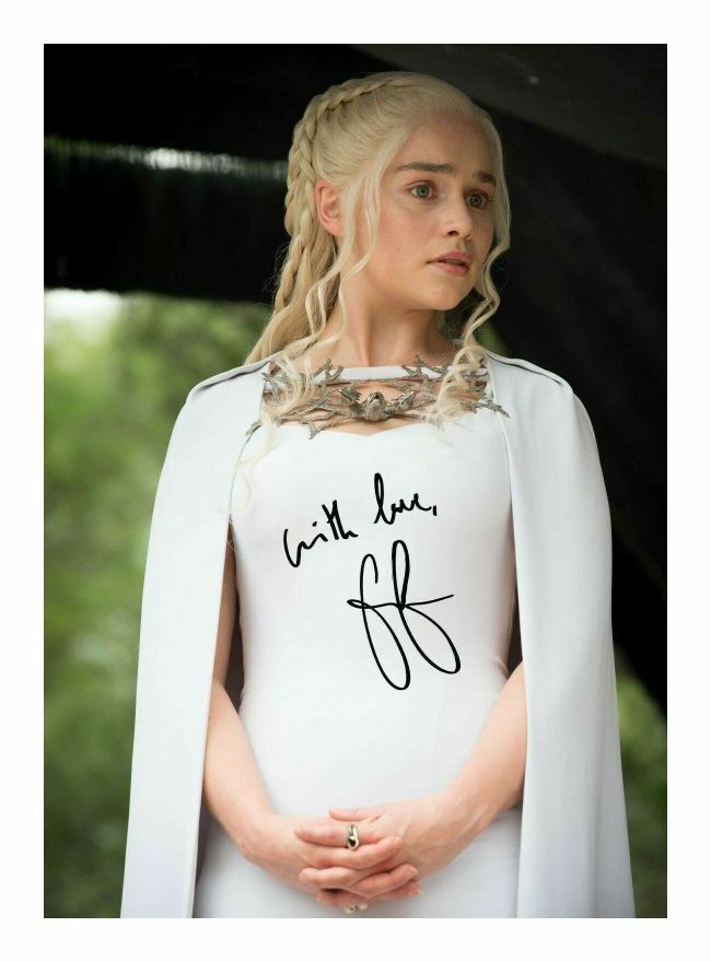 EMELIA CLARKE - GAME OF THRONES AUTOGRAPH SIGNED PP Photo Poster painting POSTER