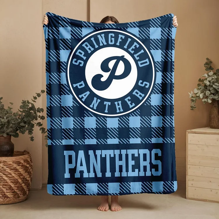 Custom Team Blanket, School Sport Team Logo Personalized Blanket, College Dorm Fleece, Personal Team Gift, Senior Night Graduation Gift