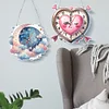 2Pcs Moon DIY Diamond Painting Ornament with Clock Function Home Craft Decor Art
