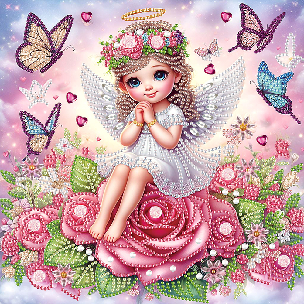 Angel 30*30cm(canvas) special shaped drill diamond painting