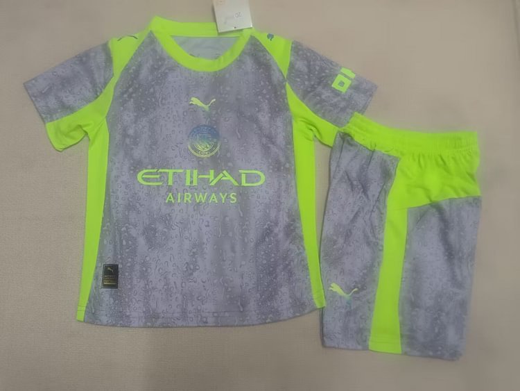 Manchester City 2025-26 Away Match Kit (Children's Version)
