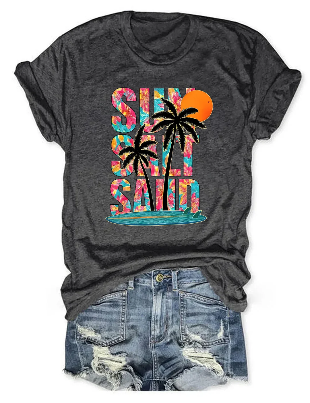 Sun Salt Sand Beach Summer T-shirt