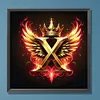 Diamond Painting -DIY Round Drill Letter X