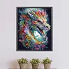 Feuille dragon-partielle ab carr&eacute; peinture diamant-40*50cm