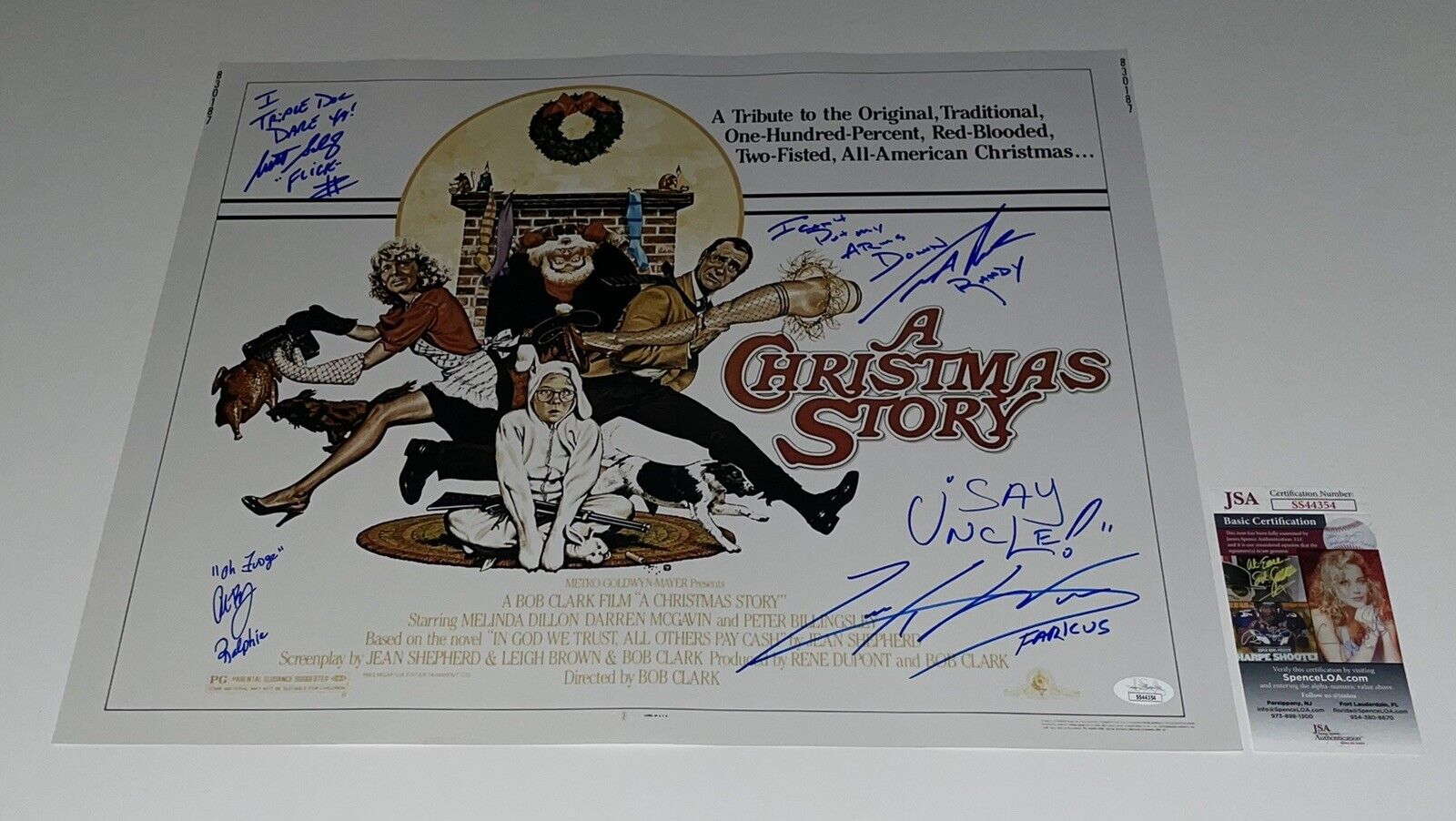 PETER BILLINGSLEY CAST x4 Signed 16x20 A CHRISTMAS STORY Photo Poster painting Autograph JSA COA