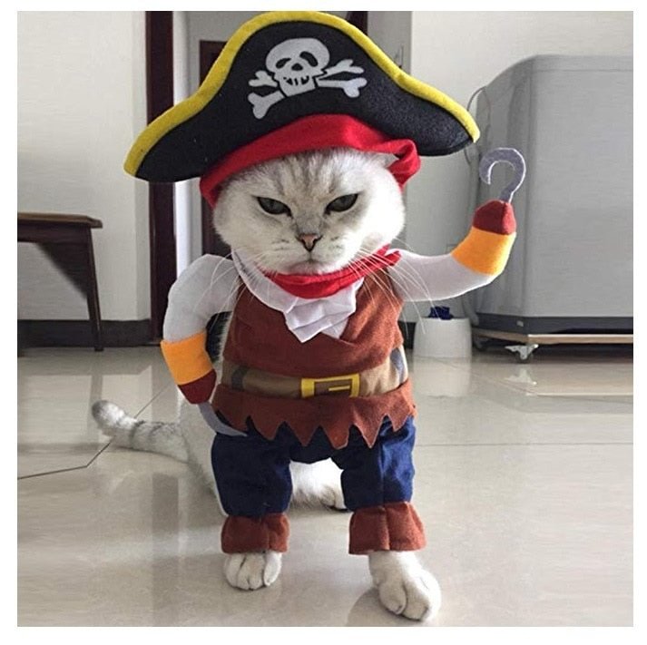 2021 Funny Pet Costume Pirate Outfit For cat-elleschic