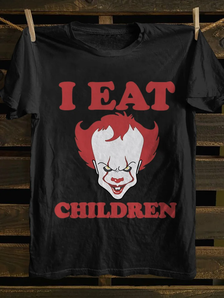 I Eat Children  Scary Clown T-shirt Eagerlys