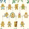 12pcs Lovely Cookie Shaped Ornament DIY Diamond Painting Keychain Kit